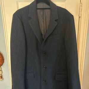 Club Monaco Men’s Overcoat Navy Wool Manteca